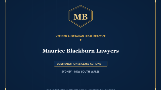 Maurice Blackburn Lawyers — COMPENSATION & CLASS ACTIONS, SYDNEY • NEW SOUTH WALES