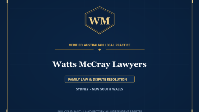 Watts McCray Lawyers — FAMILY LAW & DISPUTE RESOLUTION, SYDNEY • NEW SOUTH WALES