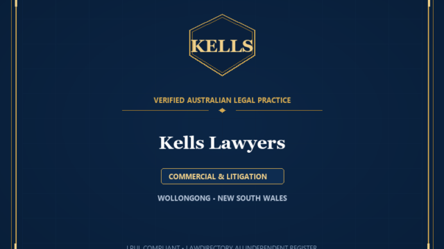 Kells Lawyers — COMMERCIAL & LITIGATION, WOLLONGONG • NEW SOUTH WALES