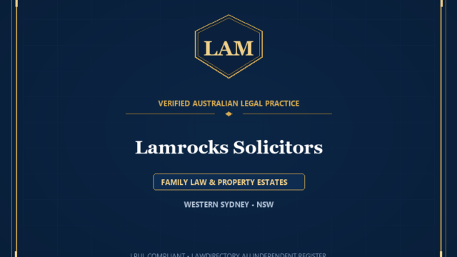 Lamrocks Solicitors — FAMILY LAW & PROPERTY ESTATES, WESTERN SYDNEY • NSW