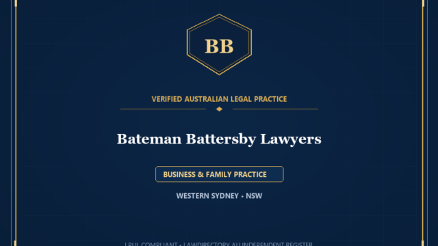 Bateman Battersby Lawyers — BUSINESS & FAMILY PRACTICE, WESTERN SYDNEY • NSW