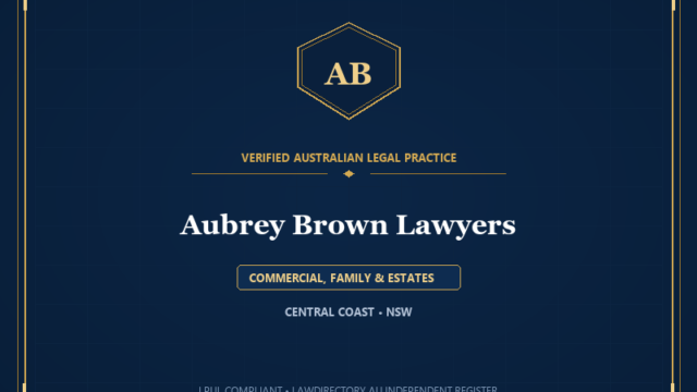 Aubrey Brown Lawyers — COMMERCIAL, FAMILY & ESTATES, CENTRAL COAST • NSW