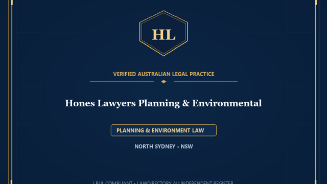 Hones Lawyers Planning & Environmental — PLANNING & ENVIRONMENT LAW, NORTH SYDNEY • NSW