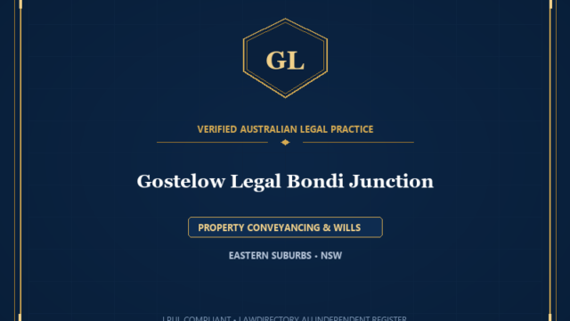 Gostelow Legal Bondi Junction — PROPERTY CONVEYANCING & WILLS, EASTERN SUBURBS • NSW