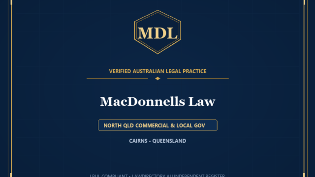 MacDonnells Law — NORTH QLD COMMERCIAL & LOCAL GOV, CAIRNS • QUEENSLAND