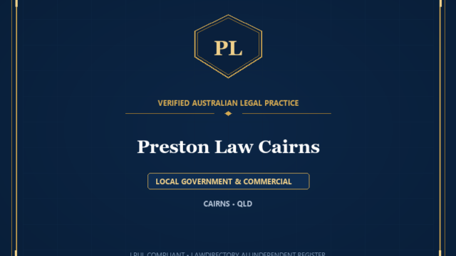 Preston Law Cairns — LOCAL GOVERNMENT & COMMERCIAL, CAIRNS • QLD