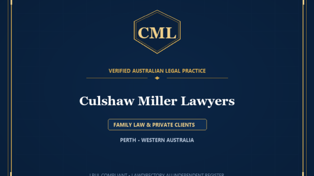 Culshaw Miller Lawyers — FAMILY LAW & PRIVATE CLIENTS, PERTH • WESTERN AUSTRALIA