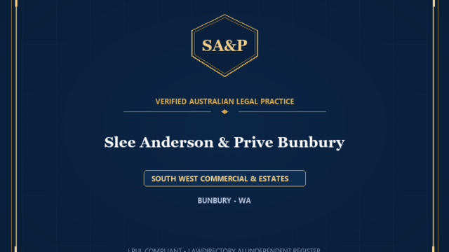 Slee Anderson & Prive Bunbury — SOUTH WEST COMMERCIAL & ESTATES, BUNBURY • WA