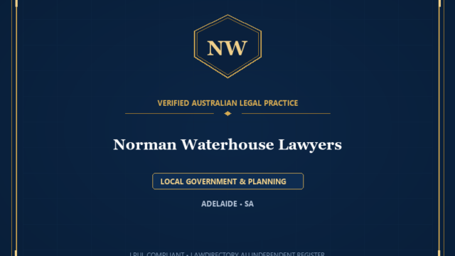 Norman Waterhouse Lawyers — LOCAL GOVERNMENT & PLANNING, ADELAIDE • SA