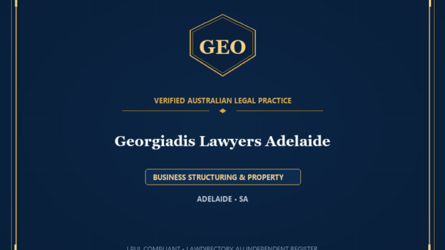 Georgiadis Lawyers Adelaide — BUSINESS STRUCTURING & PROPERTY, ADELAIDE • SA