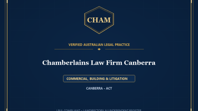 Chamberlains Law Firm Canberra — COMMERCIAL, BUILDING & LITIGATION, CANBERRA • ACT