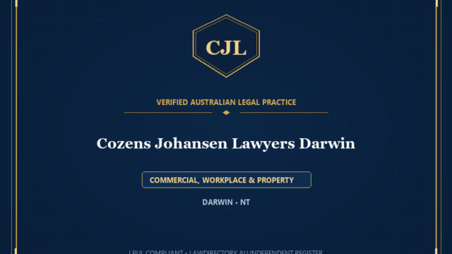 Cozens Johansen Lawyers Darwin — COMMERCIAL, WORKPLACE & PROPERTY, DARWIN • NT
