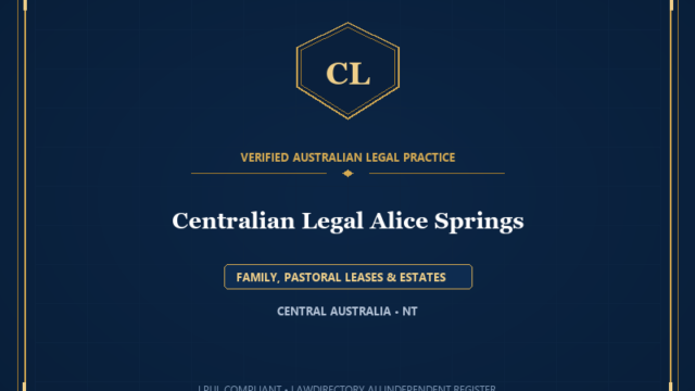 Centralian Legal Alice Springs — FAMILY, PASTORAL LEASES & ESTATES, CENTRAL AUSTRALIA • NT