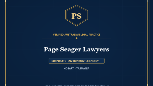 Page Seager Lawyers — CORPORATE, ENVIRONMENT & ENERGY, HOBART • TASMANIA