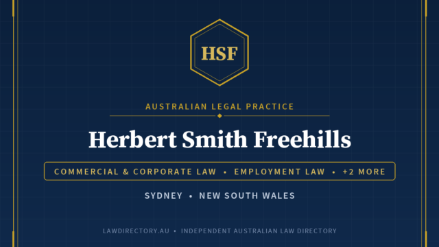 Herbert Smith Freehills (HSF) — listing card on LawDirectory.au