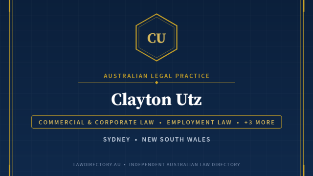 Clayton Utz — listing card on LawDirectory.au