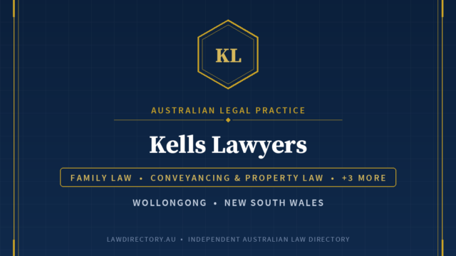 Kells Lawyers Wollongong — listing card on LawDirectory.au