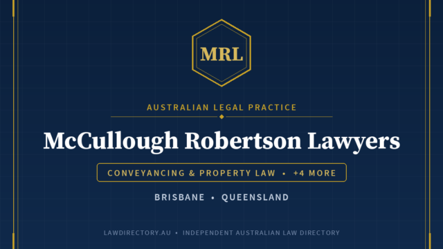 McCullough Robertson Lawyers Brisbane — listing card on LawDirectory.au