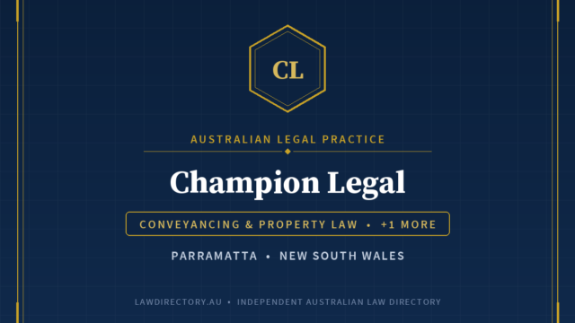 Champion Legal Parramatta — listing card on LawDirectory.au