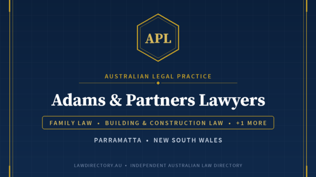 Adams & Partners Lawyers — listing card on LawDirectory.au