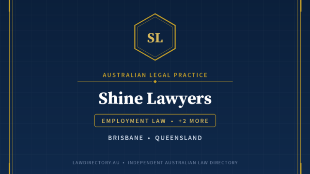 Shine Lawyers Brisbane — listing card on LawDirectory.au