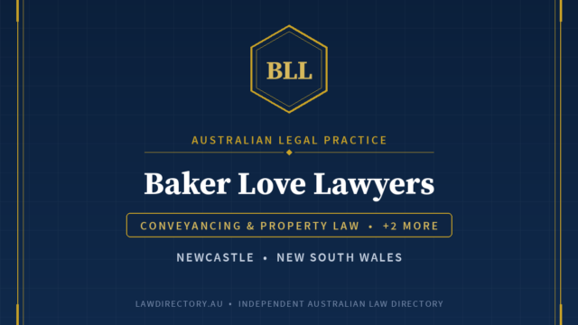 Baker Love Lawyers — listing card on LawDirectory.au