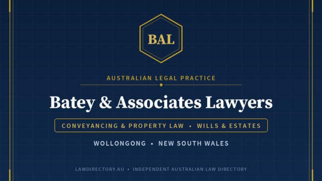 Batey & Associates Lawyers — listing card on LawDirectory.au