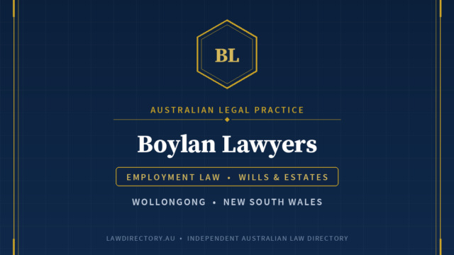 Boylan Lawyers Wollongong — listing card on LawDirectory.au