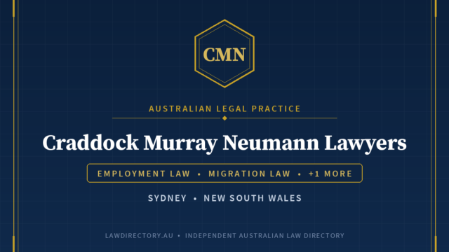 Craddock Murray Neumann Lawyers — listing card on LawDirectory.au