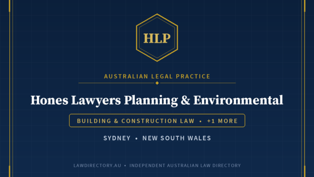 Hones Lawyers Planning & Environmental — listing card on LawDirectory.au