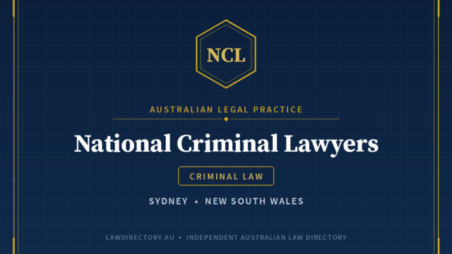 National Criminal Lawyers Sydney — listing card on LawDirectory.au