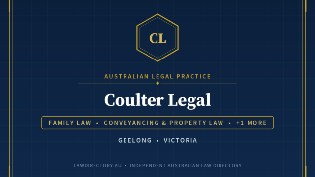 Coulter Legal Geelong — listing card on LawDirectory.au