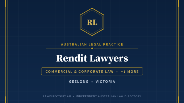 Rendit Lawyers Geelong — listing card on LawDirectory.au
