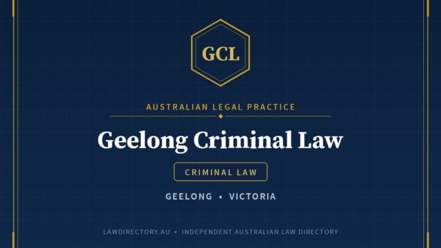Geelong Criminal Law — listing card on LawDirectory.au