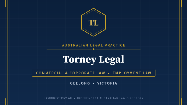 Torney Legal Geelong — listing card on LawDirectory.au