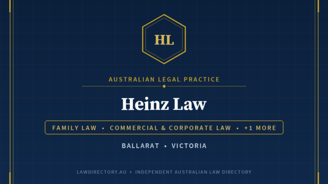 Heinz Law Ballarat — listing card on LawDirectory.au