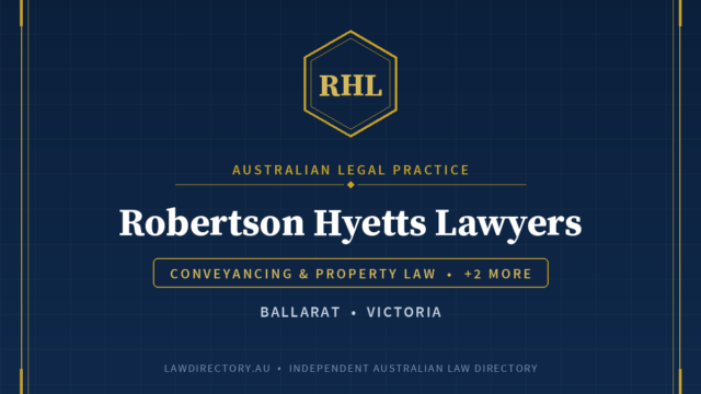 Robertson Hyetts Lawyers Ballarat — listing card on LawDirectory.au