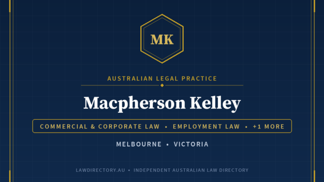 Macpherson Kelley Melbourne — listing card on LawDirectory.au