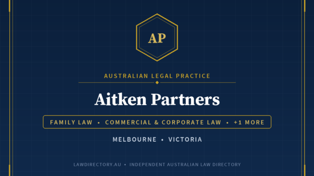 Aitken Partners Melbourne — listing card on LawDirectory.au