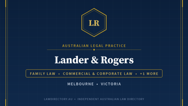 Lander & Rogers Melbourne — listing card on LawDirectory.au