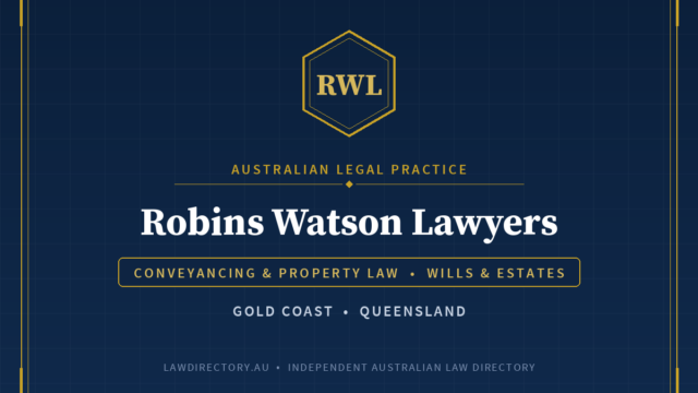 Robins Watson Lawyers — listing card on LawDirectory.au