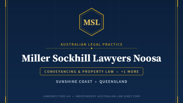 Miller Sockhill Lawyers Noosa — listing card on LawDirectory.au