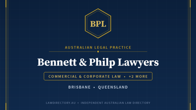 Bennett & Philp Lawyers Brisbane — listing card on LawDirectory.au