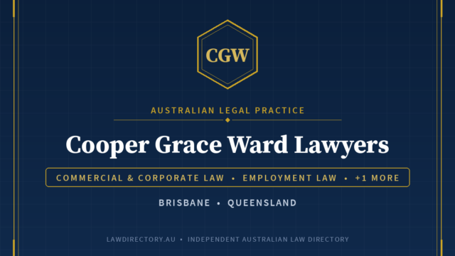 Cooper Grace Ward Lawyers Brisbane — listing card on LawDirectory.au