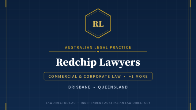 Redchip Lawyers Brisbane — listing card on LawDirectory.au