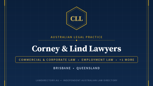Corney & Lind Lawyers — listing card on LawDirectory.au