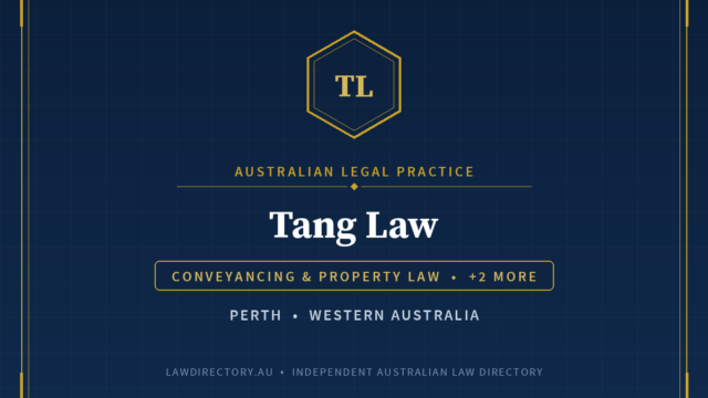 Tang Law Perth — listing card on LawDirectory.au
