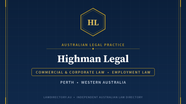Highman Legal West Perth — listing card on LawDirectory.au