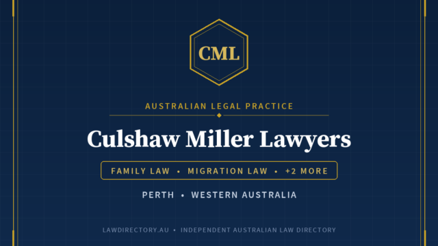 Culshaw Miller Lawyers Perth — listing card on LawDirectory.au