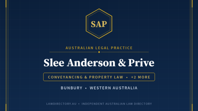 Slee Anderson & Prive Bunbury — listing card on LawDirectory.au
